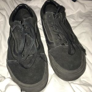 Black platform vans